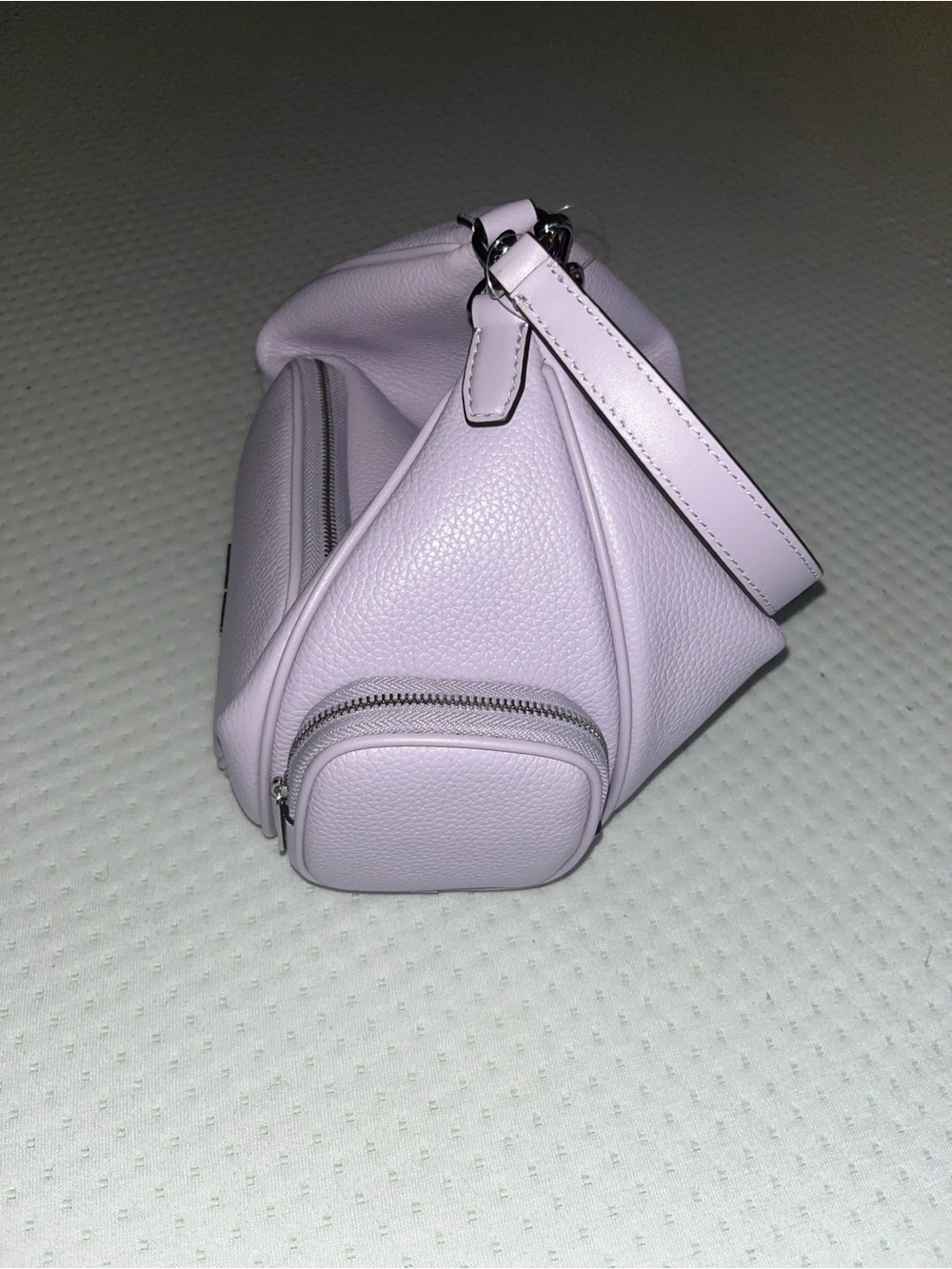Michael Kors Lilac Pebbled Crossbody Bag with Silver Hardware - Picture 5 of 11